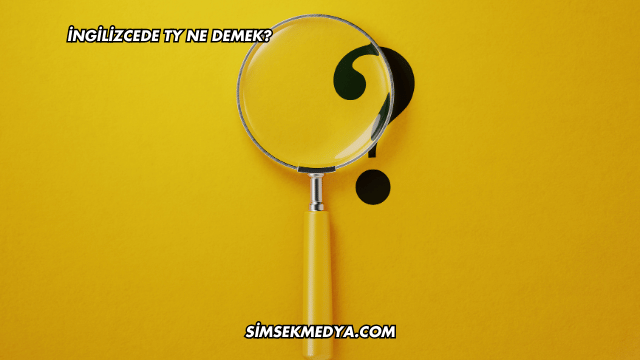 İngilizcede TY Ne Demek?